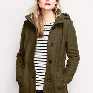 Women's Regular Boiled Wool Hooded Parka